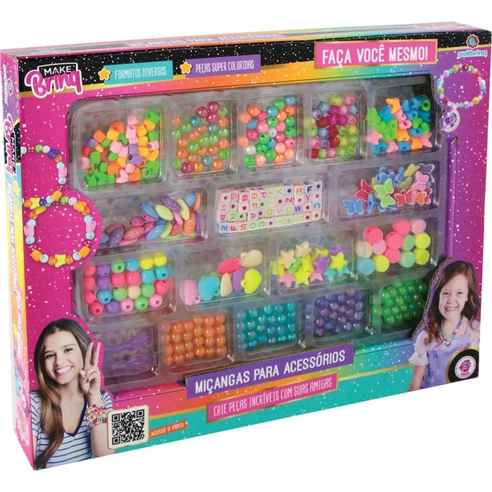 Bijuteria E Micanga Make Brinq Miçangas (Joias) Polibrinq (Kit) - imagem 3