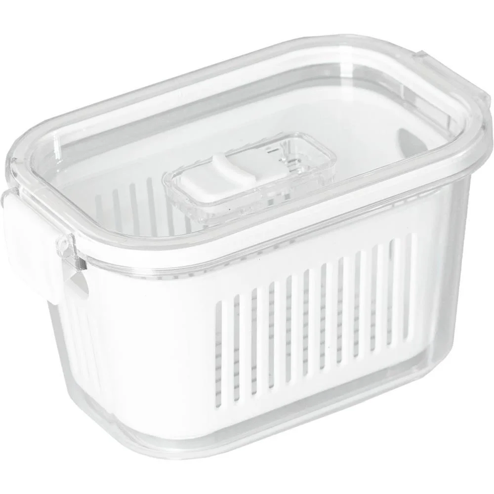 Pote Acrilico Hermetico Slim 1780Ml Branco Paramount - imagem 3