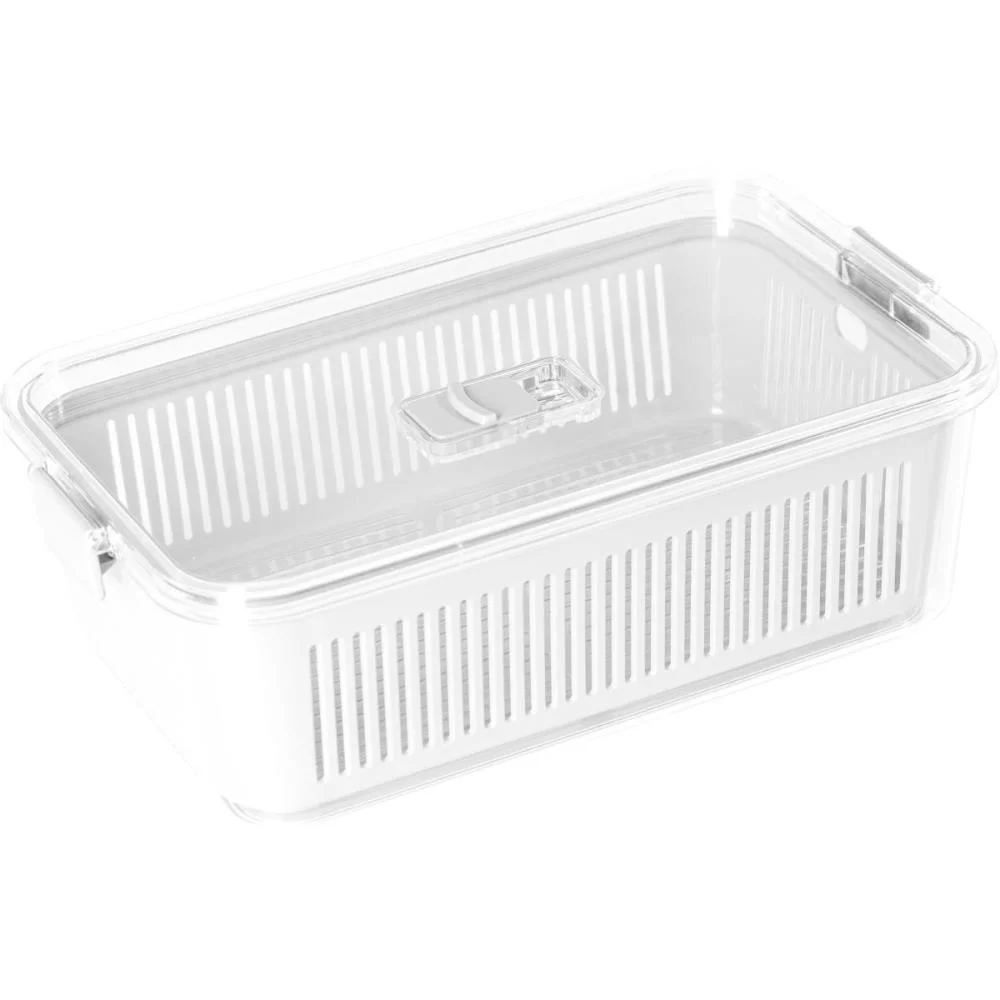 Pote Acrilico Hermetico Slim 2570Ml Branco Paramount - imagem 2