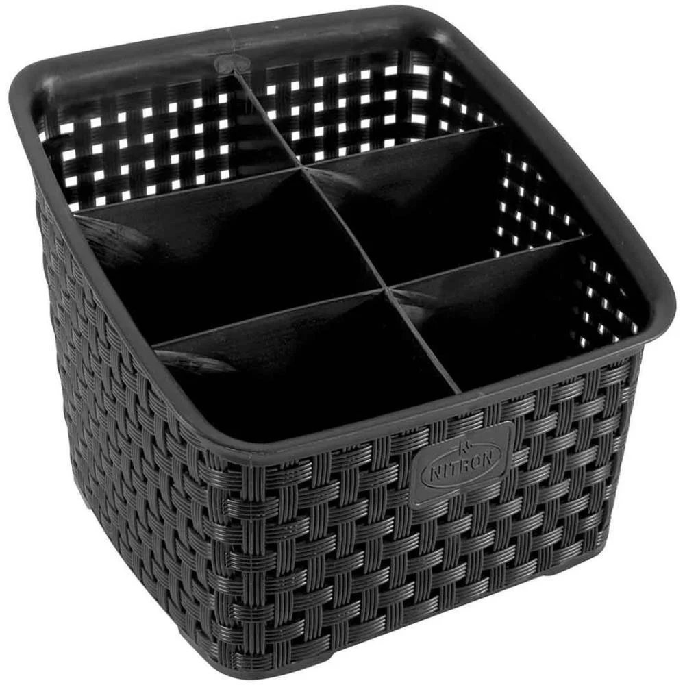 Organizador Rattan C/6 Divisoria Preto Nitron - imagem 3