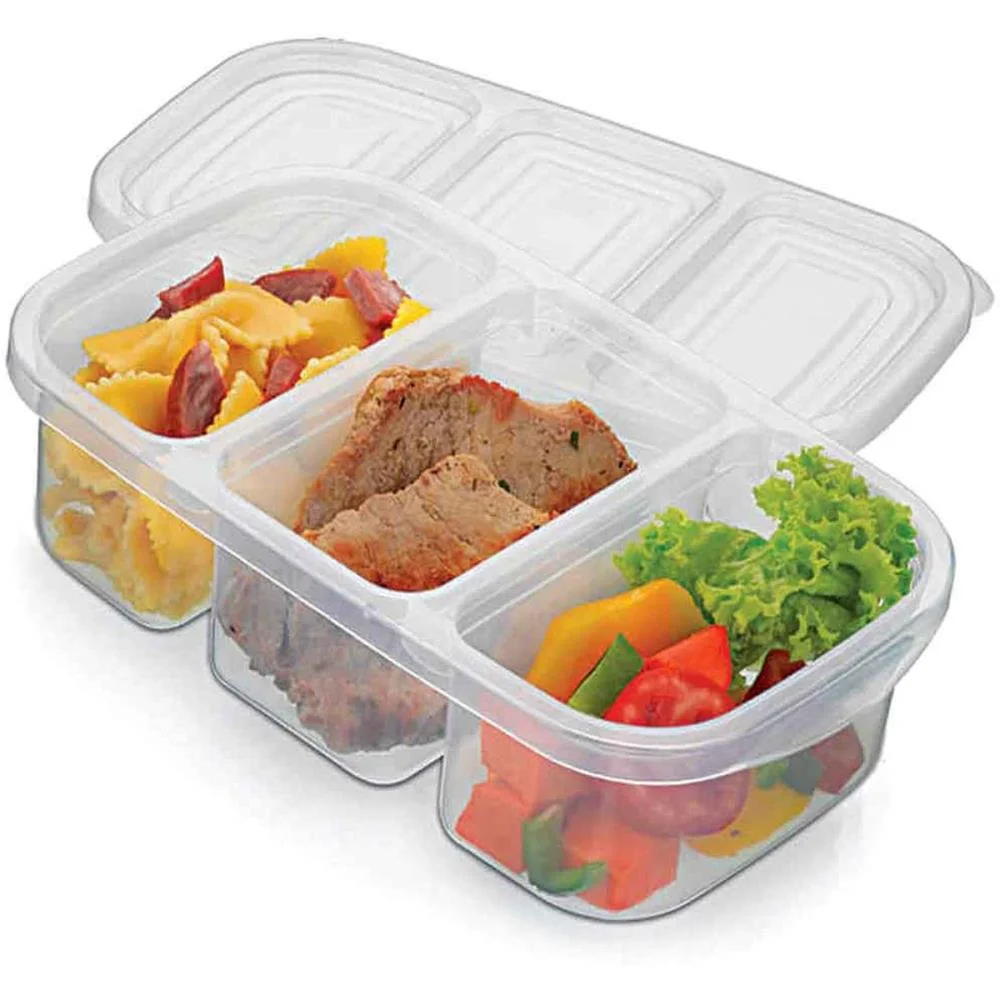 Pote Plastico C/03 Divisoes 1,1L Nitron (Unidade) - imagem 2