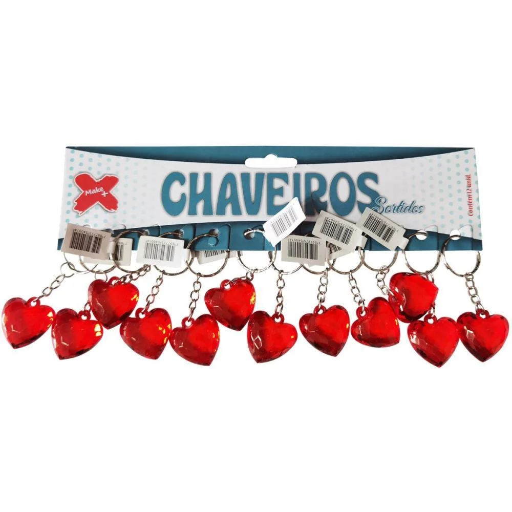 Chaveiro Coração 2,5Cm Make+ (Bl.c/12) - imagem 2