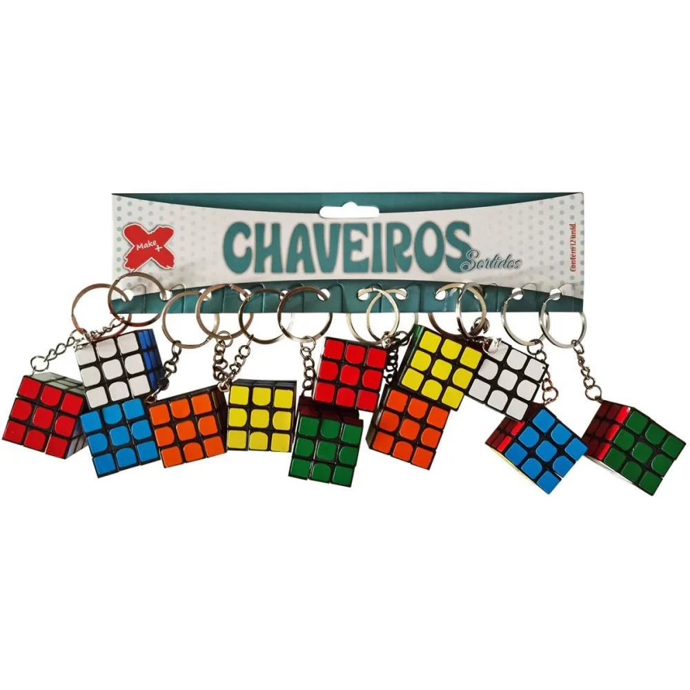 Chaveiro Cubo Magico 3Cm Make+ (Bl.c/12) - imagem 3