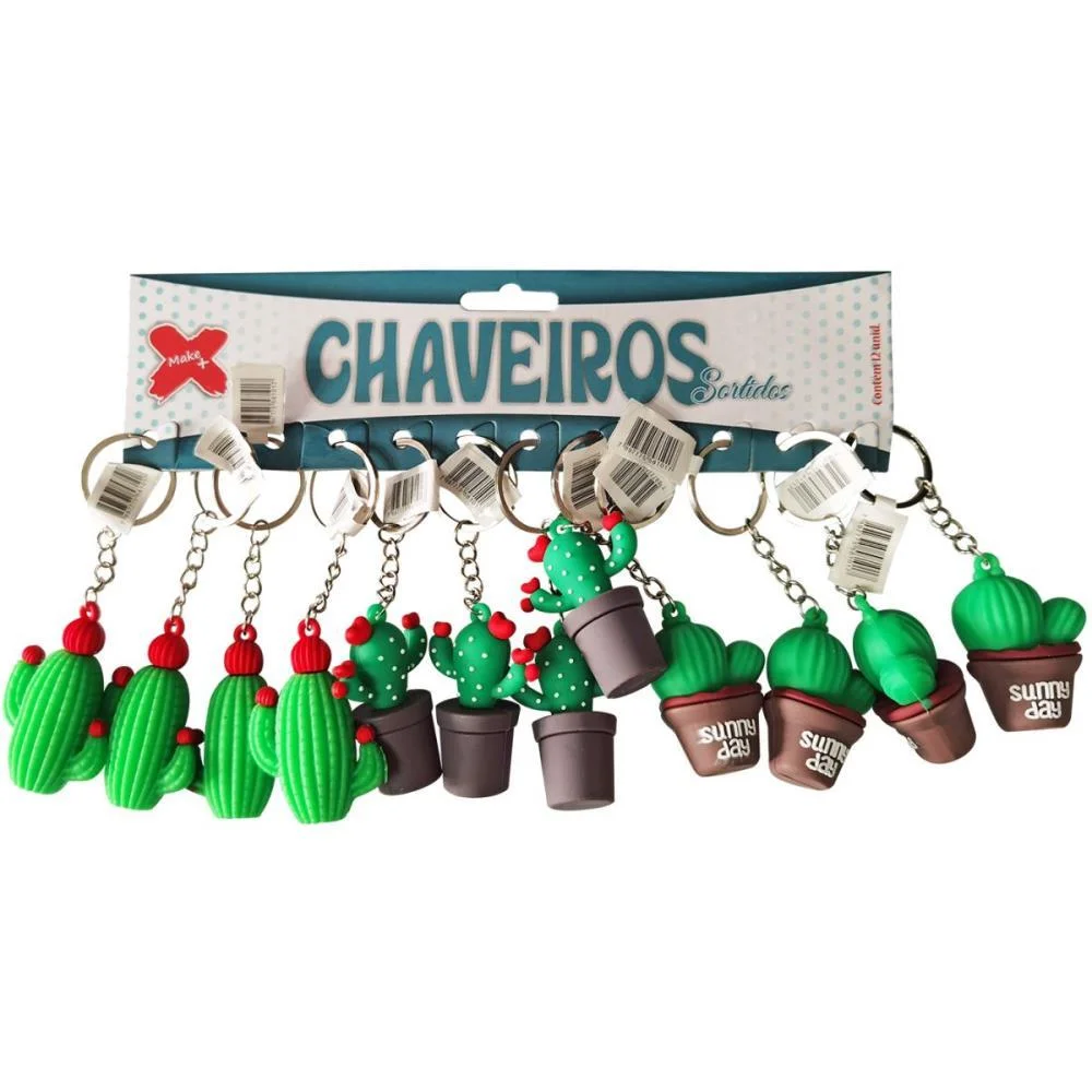 Chaveiro Cactos 5Cm Make+ (Bl.c/12) - imagem 2
