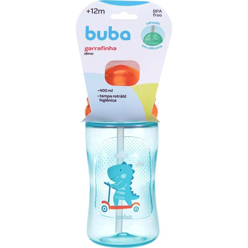 Garrafa Plastica Dino Patinete Azul 400Ml. Retr Buba (Unidade) - imagem 6