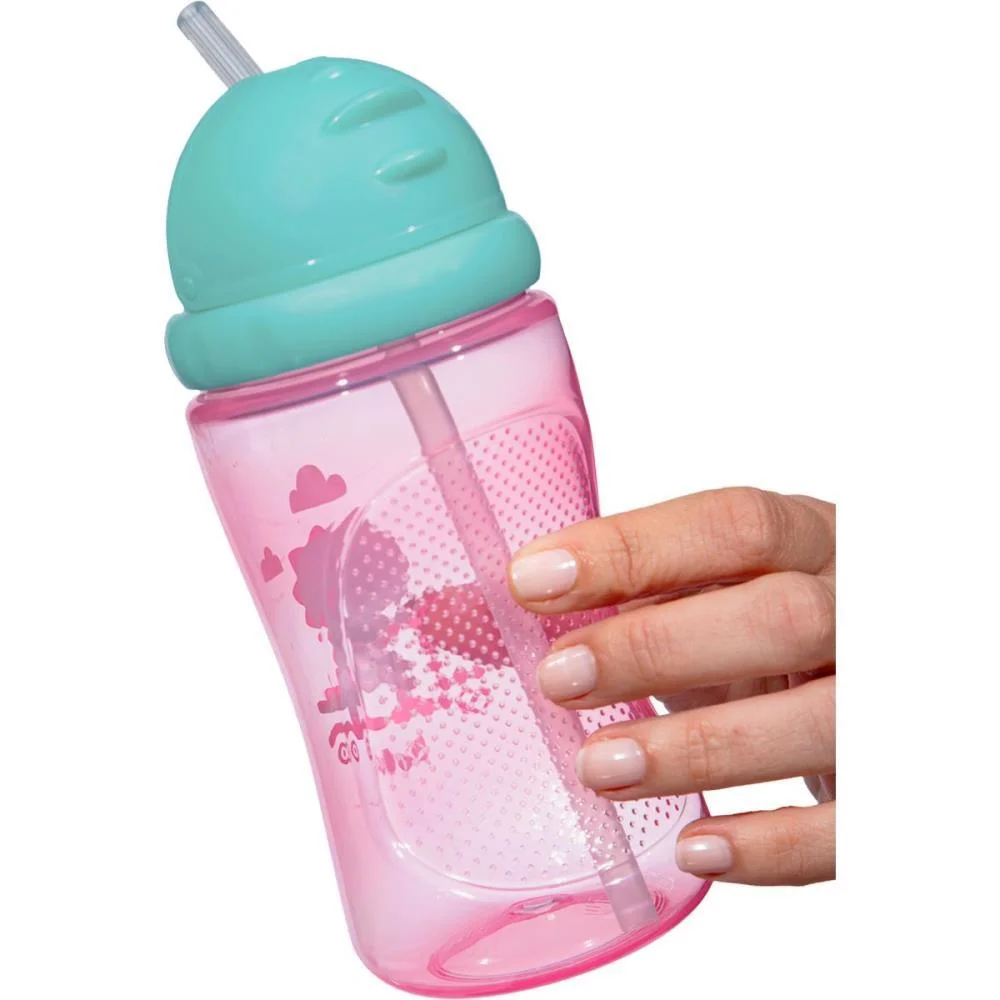 Garrafa Plastica Dino Patinete Rosa 400Ml. Retr Buba (Unidade) - imagem 4