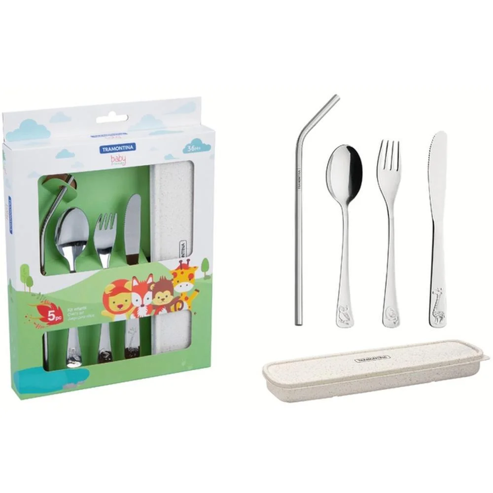 Talher Conjunto Infantil Inox 5Pcs Tramontina (Unidade) - imagem 2