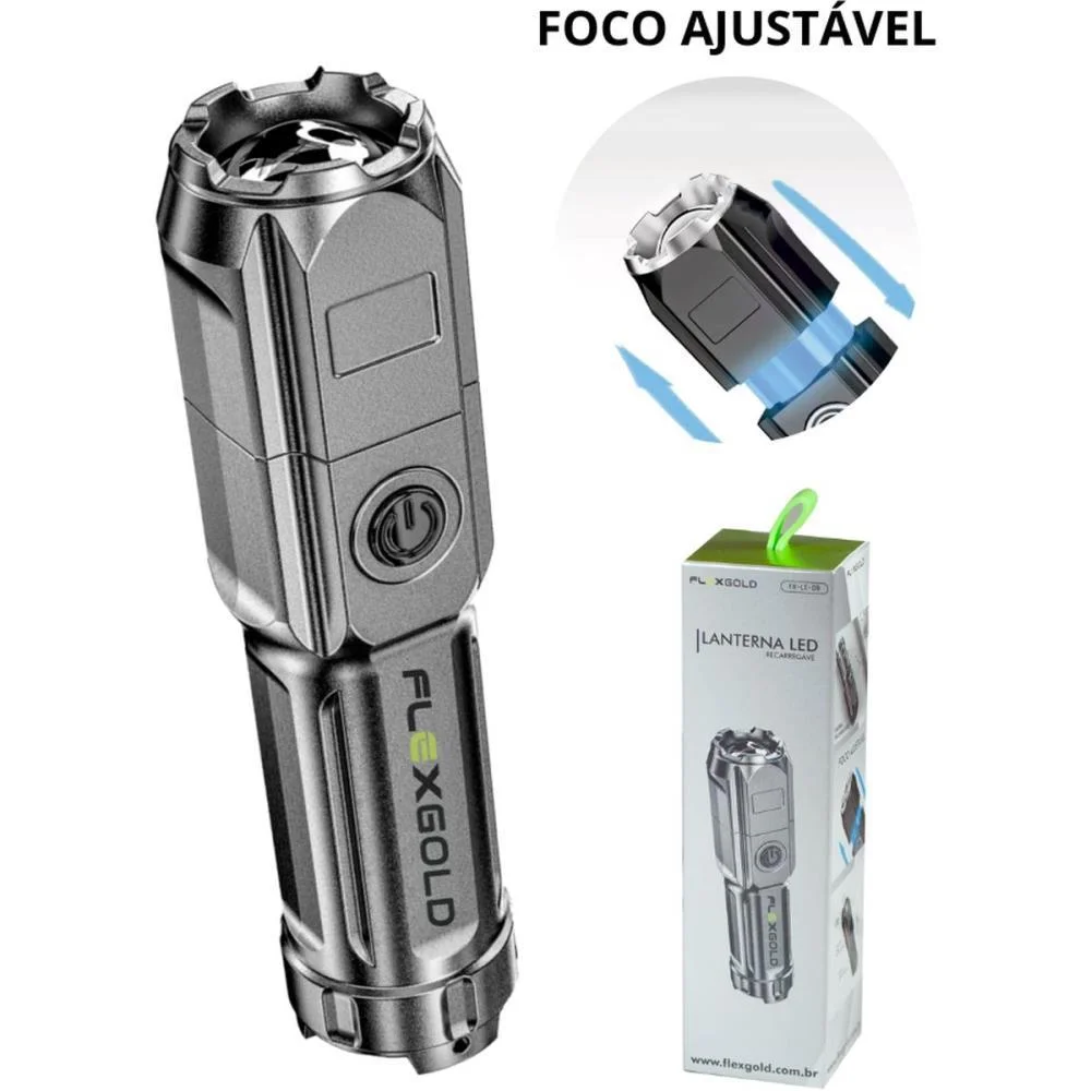 Lanterna Led 3Mod.iluminacao Recarregav Flex (Unidade) - imagem 4