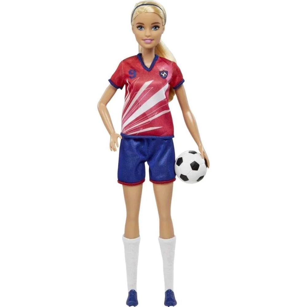 Barbie Profissoes Jogadora Futebol Uniforme Nº 9 Mattel (Unidade) - imagem 2