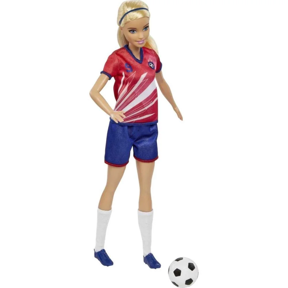 Barbie Profissoes Jogadora Futebol Uniforme Nº 9 Mattel (Unidade) - imagem 5