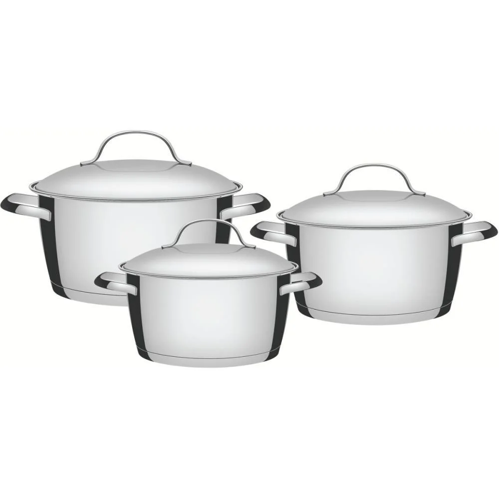 Panela Jogo Allegra 3Pçs Aço Inox Tramontina (Unidade) - imagem 2