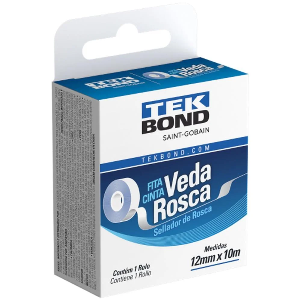 Fita Veda Rosca 12Mmx10M. Tekbond - imagem 2