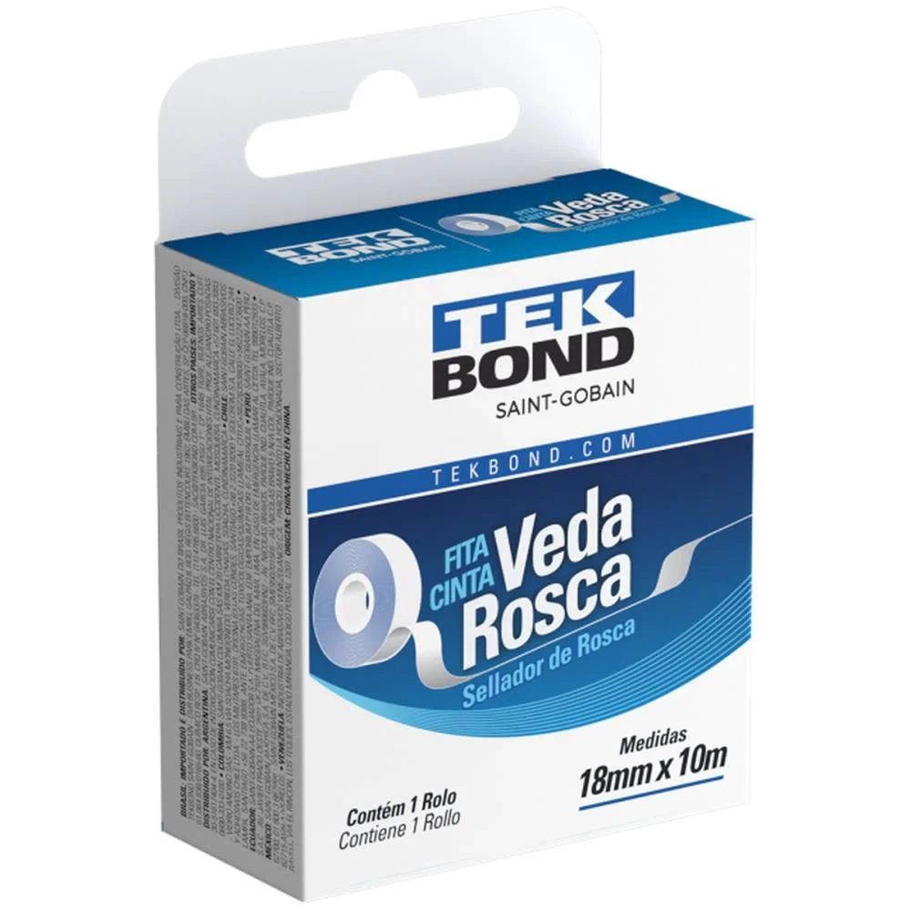 Fita Veda Rosca 18Mmx10M. Tekbond - imagem 2