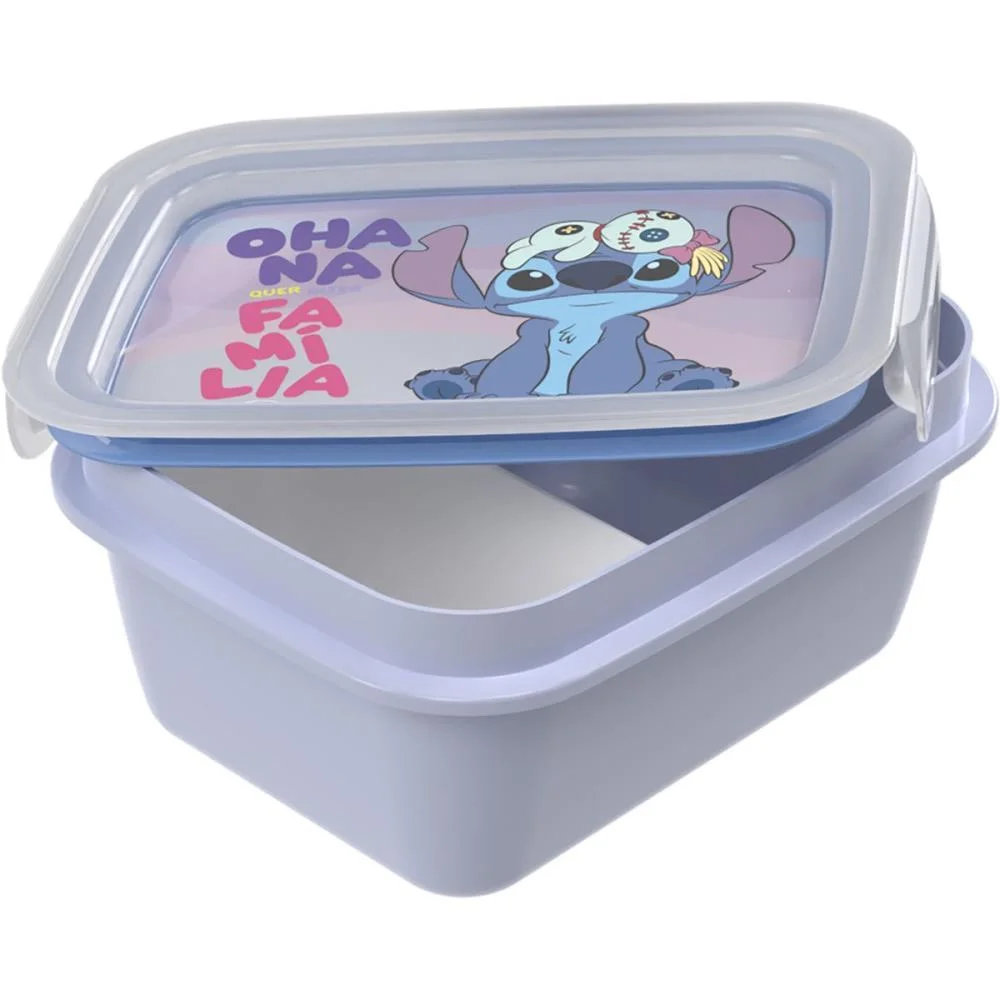 Marmita Stitch C/Trava 850Ml Plasutil (Unidade) - imagem 2