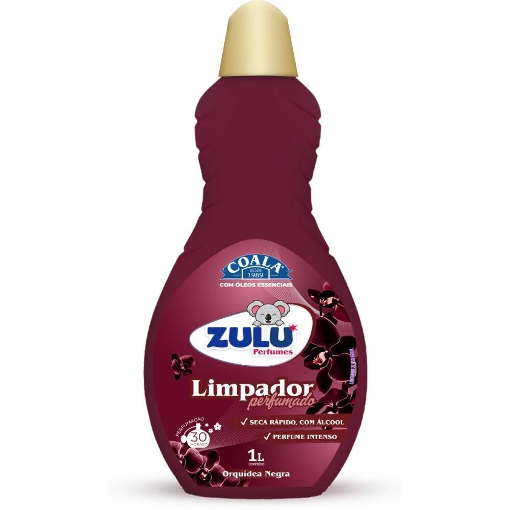 Limpador Perfumado Zulu/Coala Orquidea Negra 1L Coala (Cx.c/12) - imagem 3