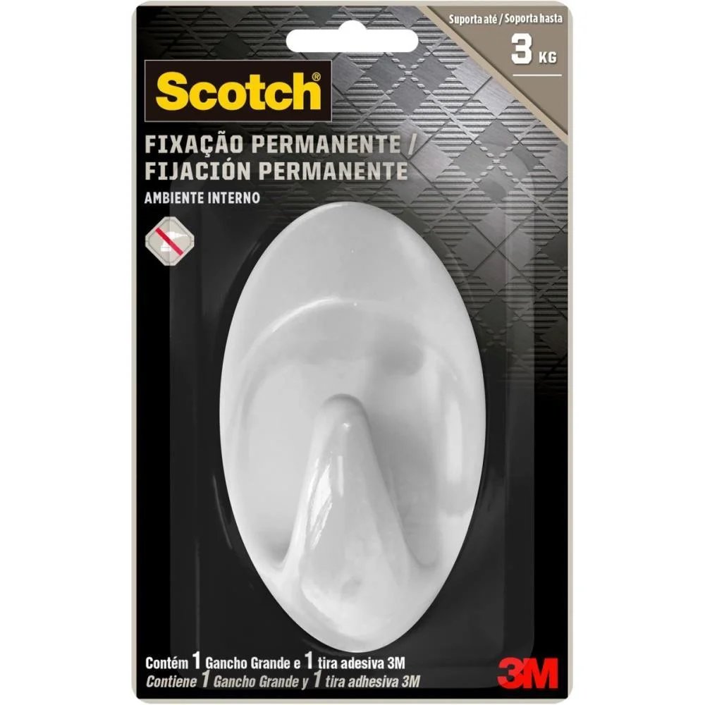 Gancho Plastico Scotch Plast. Extrema Gr. C/1 3M (Blister) - imagem 2