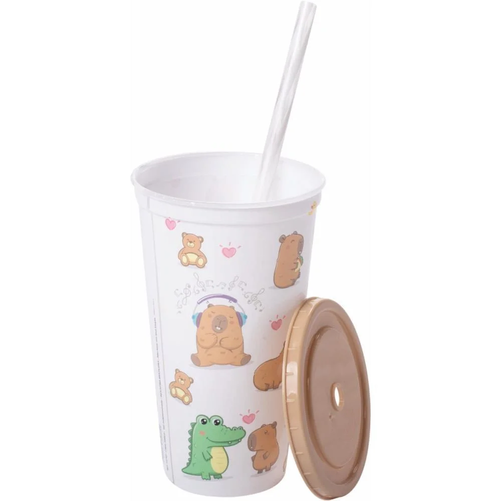 Copo Decorado Capivara Refri Fun 500Ml Plasutil (Unidade) - imagem 4
