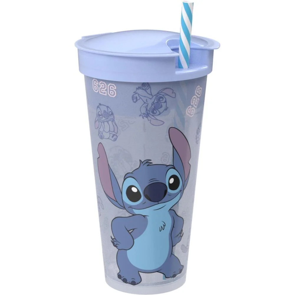 Copo Decorado Stitch 2 Em 1 540Ml Plasutil (Unidade) - imagem 3