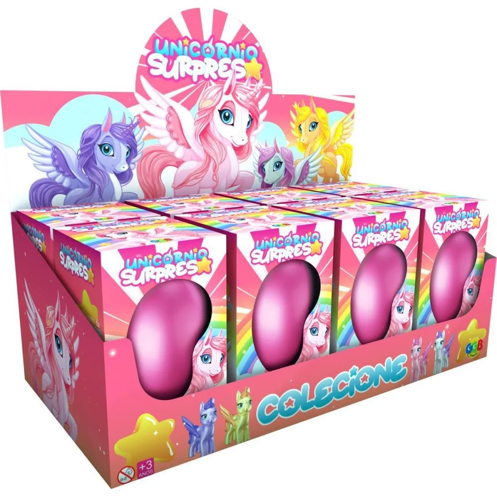 Brinquedo Para Montar Ovo Surpresa Unicornio Brilha Ggb Plast (Dp.c/08) - imagem 10