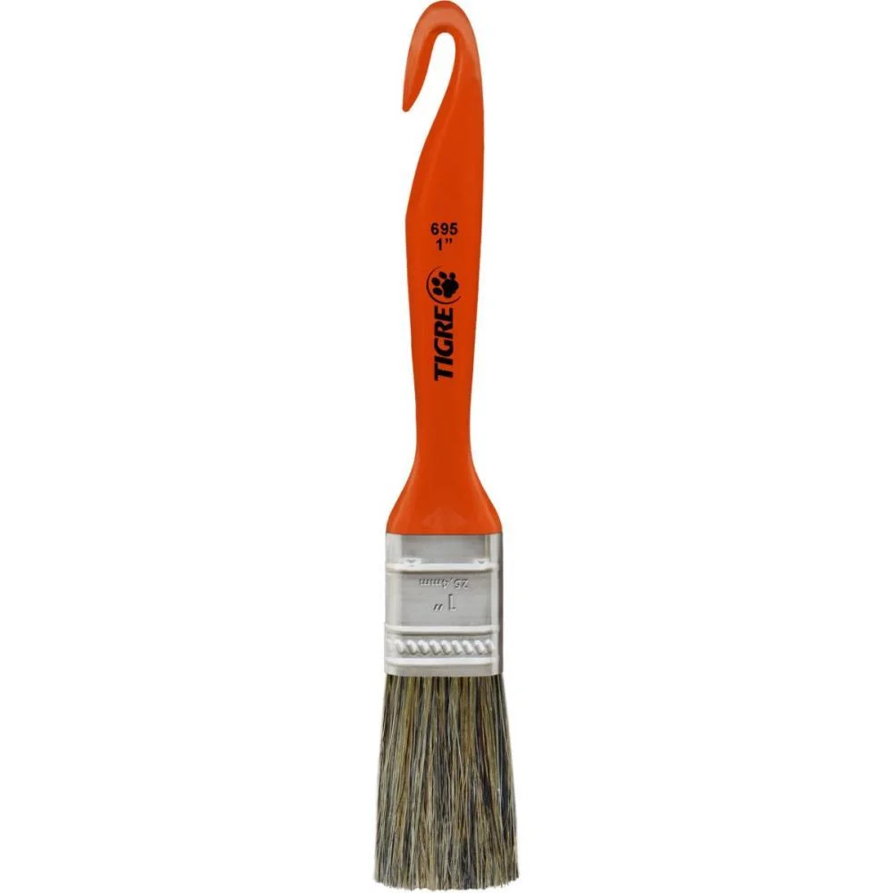 Trincha De Pintura 695 Media Cerda Gris 1 Pol. Pinceis Tigre (Pct.c/12) - imagem 3