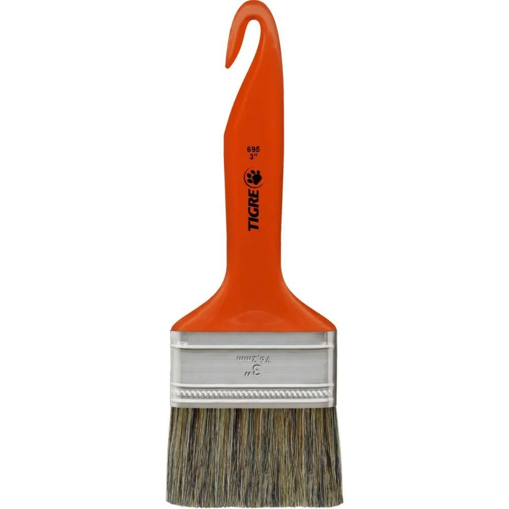 Trincha De Pintura 695 Media Cerda Gris 3Pol. Pinceis Tigre (Pct.c/12) - imagem 2