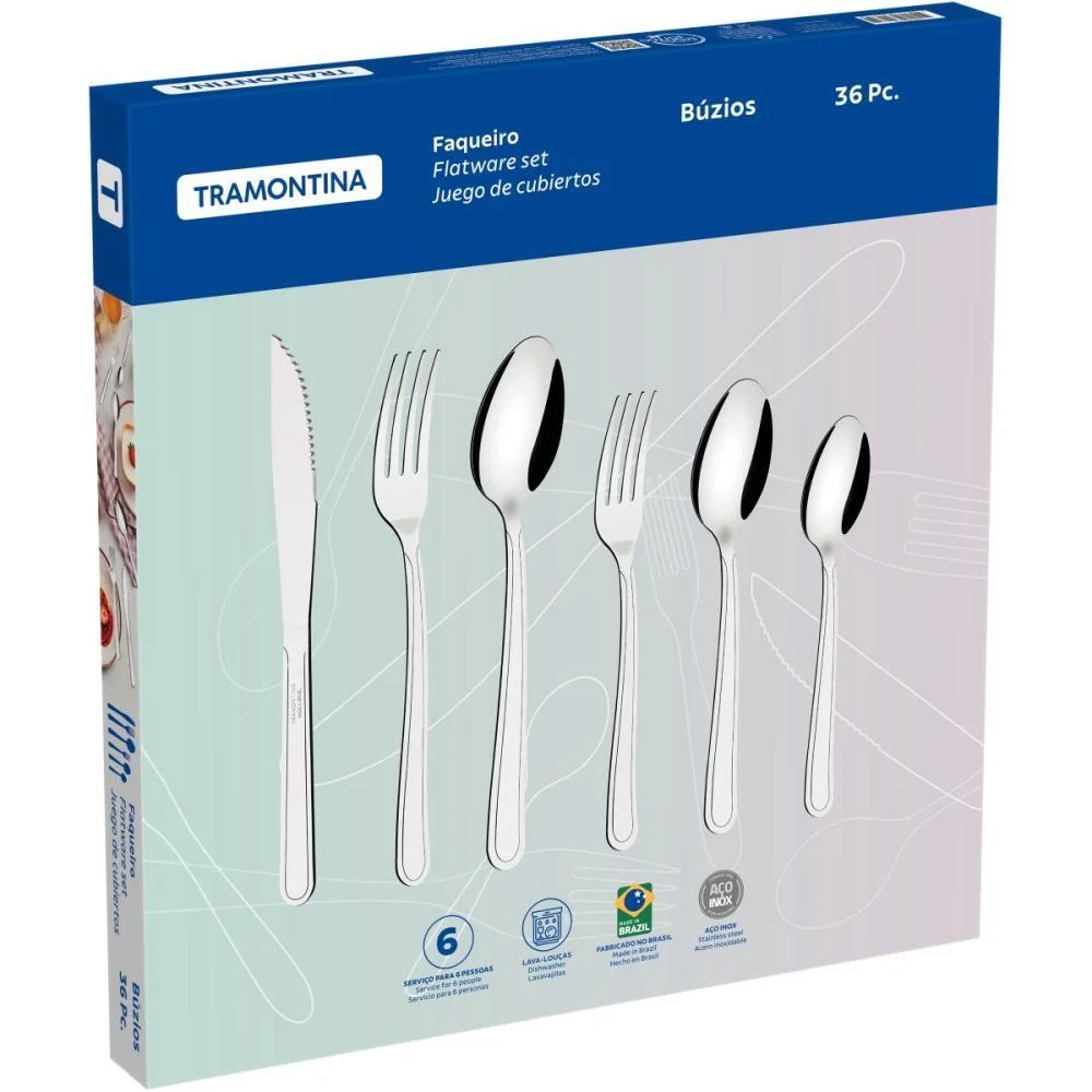 Talher Faqueiro Buzios 36Pc Inox Tramontina (Unidade) - imagem 6