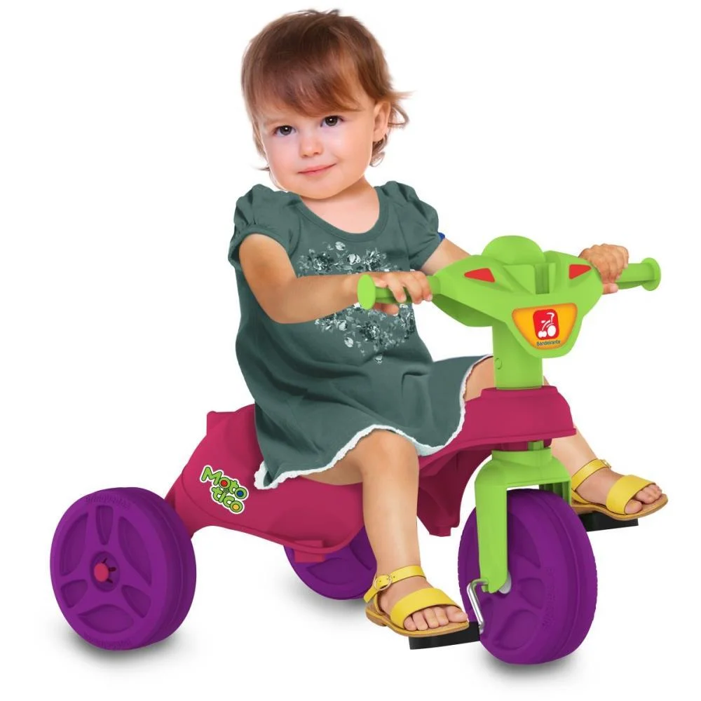 Triciclo Mototico Passeio/Pedal Rosa Bandeirante - imagem 4