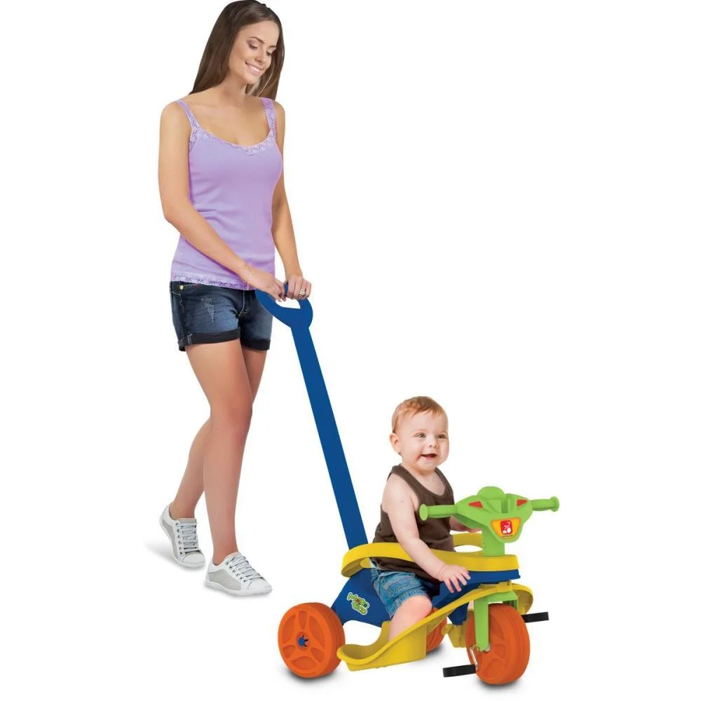 Triciclo Mototico Passeio/Pedal Azul Bandeirante - imagem 10