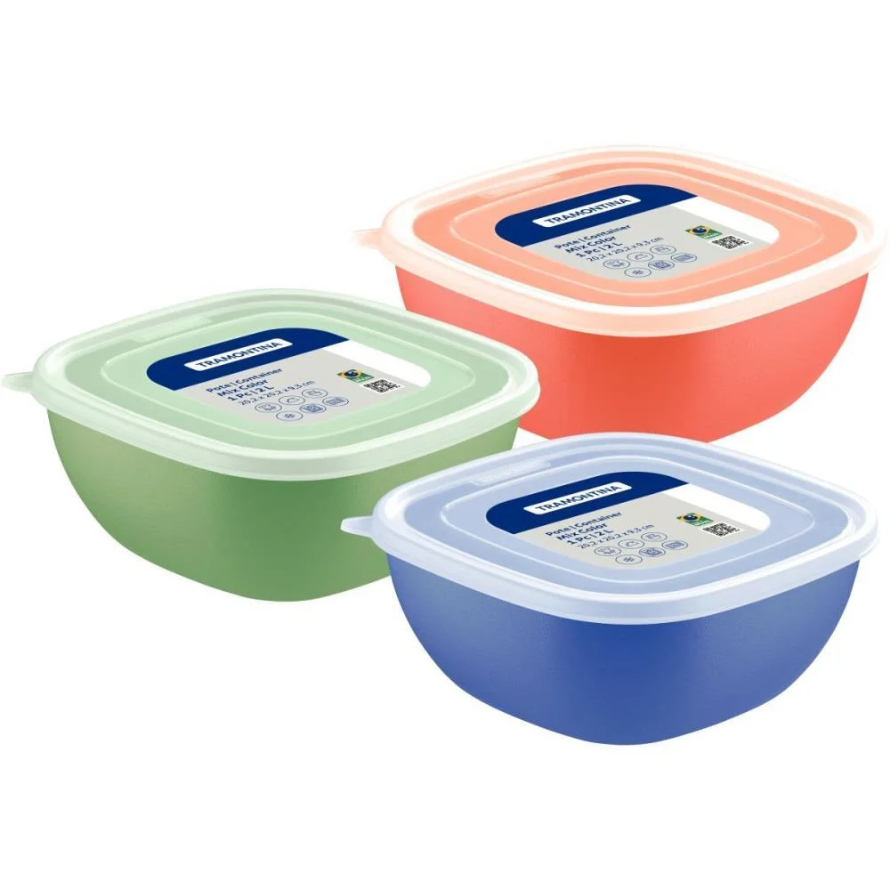 Pote Plastico Mix Color 2L C/Tampa Transp (S Tramontina (Unidade) - imagem 5
