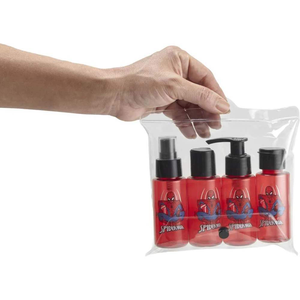Organizador Spider Man Kit Viagem 4Pcs 60M Tiba - imagem 4