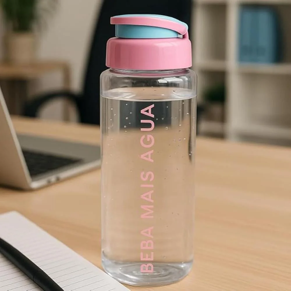 Garrafa Plastica Atenas 500Ml Rosa C/Medidor Tiba (Unidade) - imagem 5