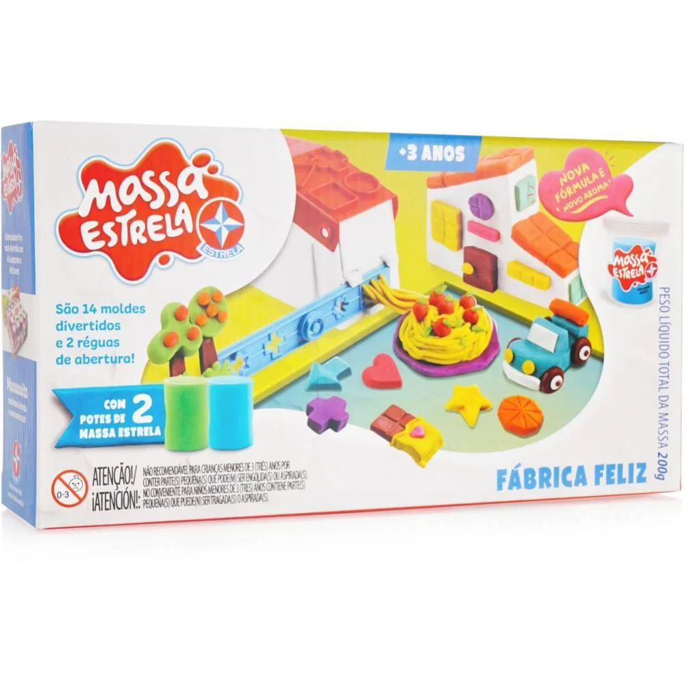 Massa Para Modelar Criativa Fabrica Feliz C/Molde+Massa Estrela (Unidade) - imagem 2