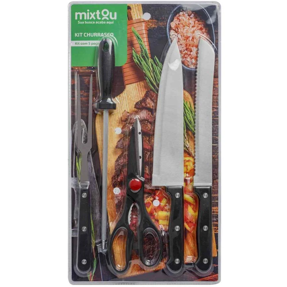 Faca Kit Churrasco 5 Pcs Santana Centro - imagem 5