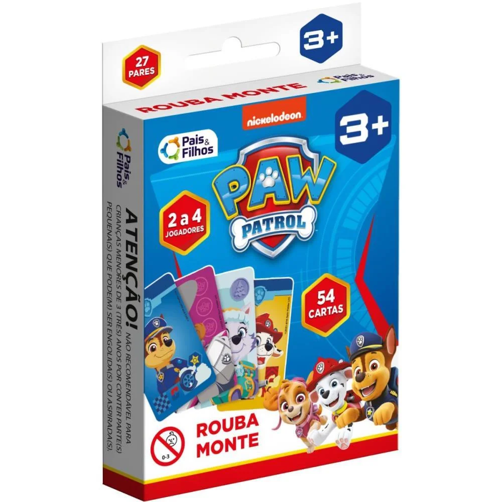 Jogo De Cartas Patrulha Canina Rouba Monte Pais E Filhos (Unidade) - imagem 3