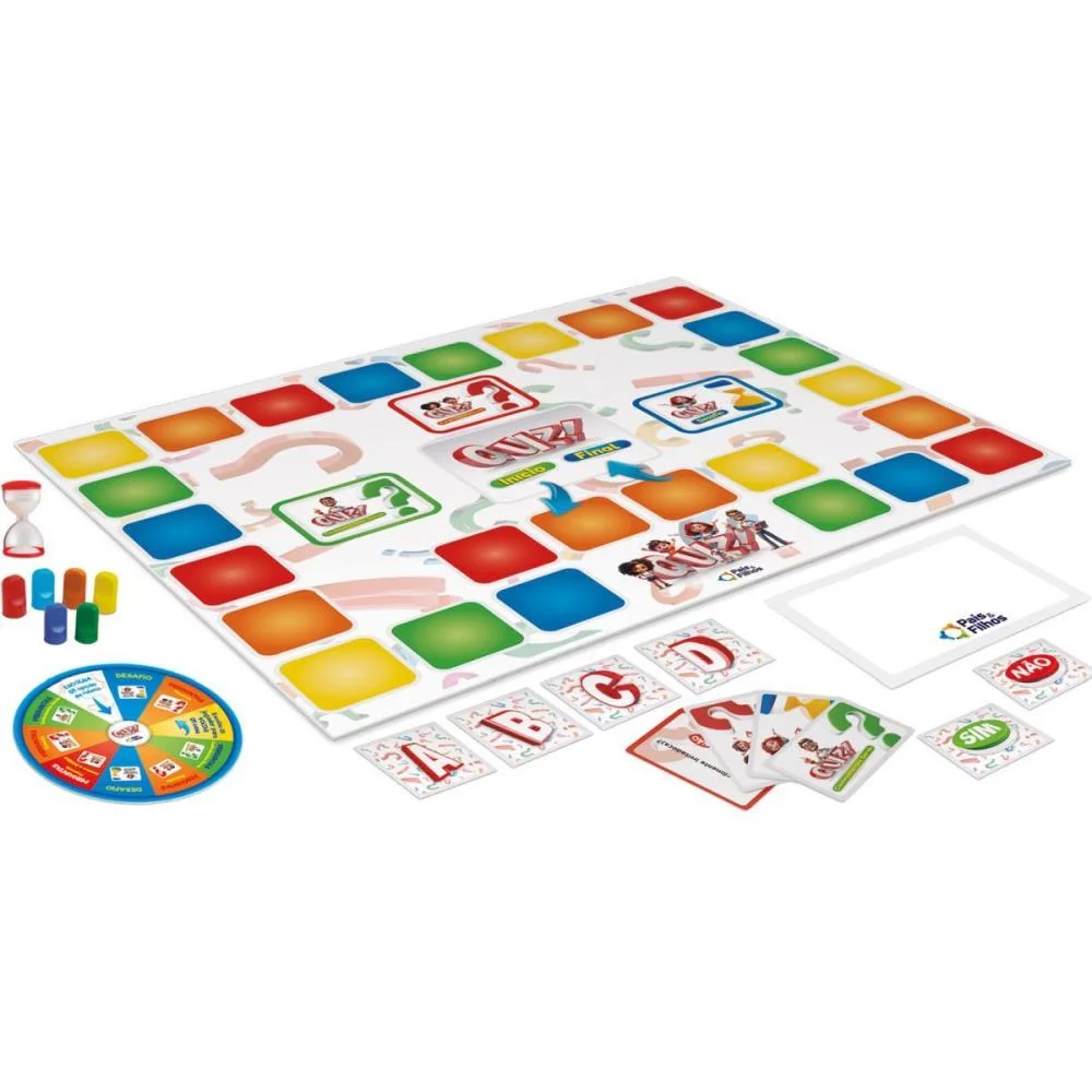 Jogo De Tabuleiro Quiz Top Line Pais E Filhos (Unidade) - imagem 3