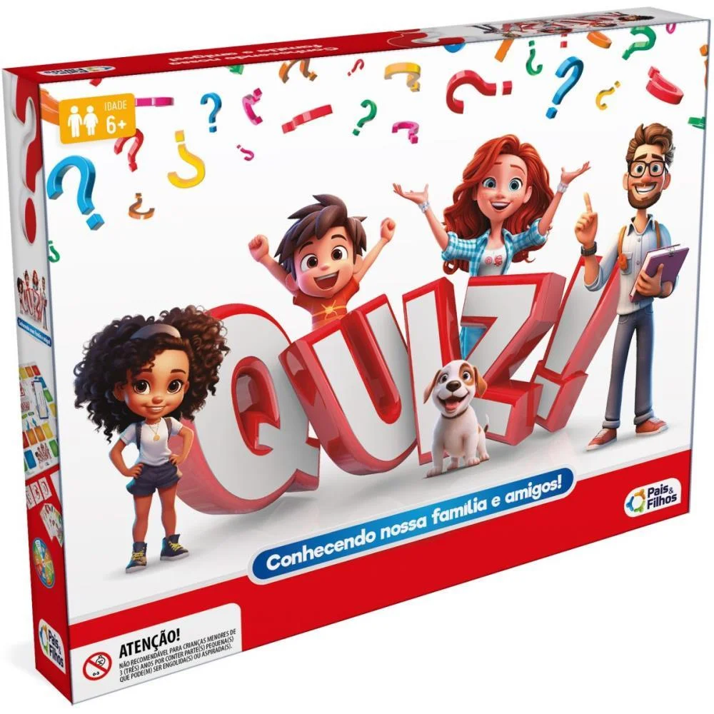 Jogo De Tabuleiro Quiz Top Line Pais E Filhos (Unidade) - imagem 4