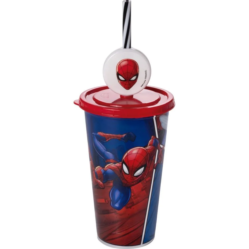 Copo Decorado Spider-Man Metalizado Auto-Rel Plasutil (Unidade) - imagem 2
