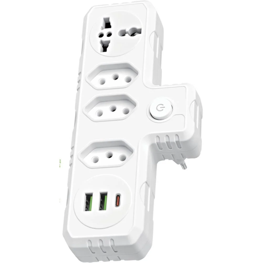 Adaptador Para Tomada Multifuncional 2P+T 10A Bivolt Flex (Unidade) - imagem 2