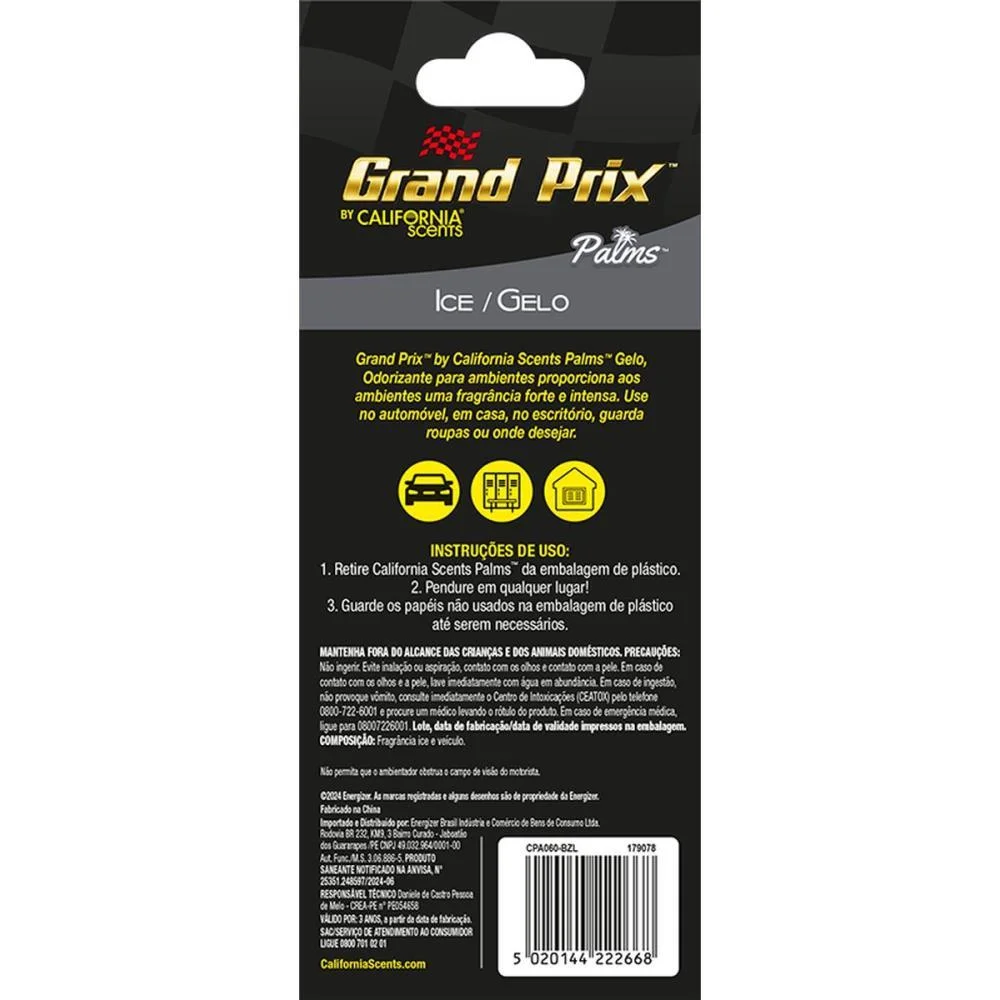 Odorizador Para Carro Grand Prix Ice Rayovac (Unidade) - imagem 3