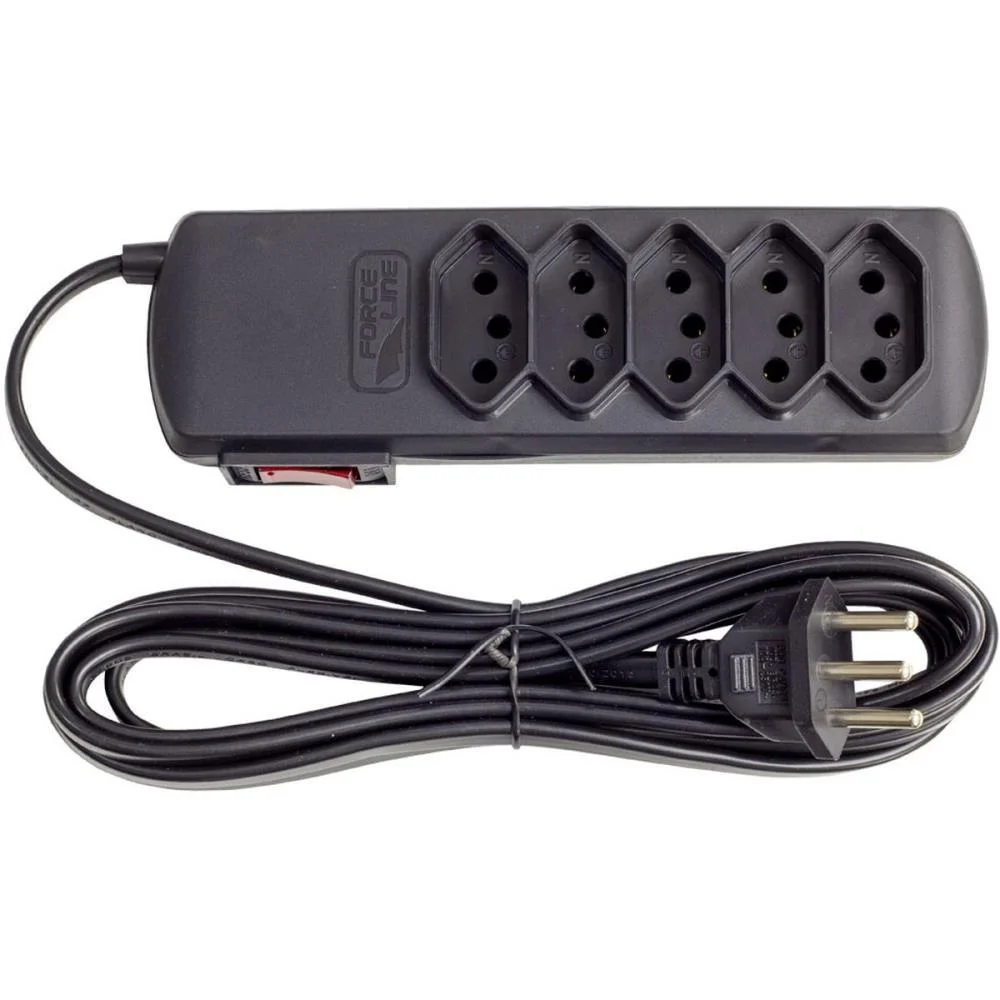 Filtro De Linha 5 Tomadas Slim Bivolt 3M Pt Force Line (Unidade) - imagem 4