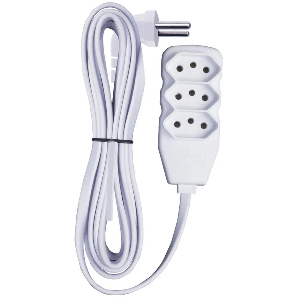 Extensao Eletrica Tripolar 3 Tomadas Plug 90º 3M Force Line (Unidade) - imagem 2