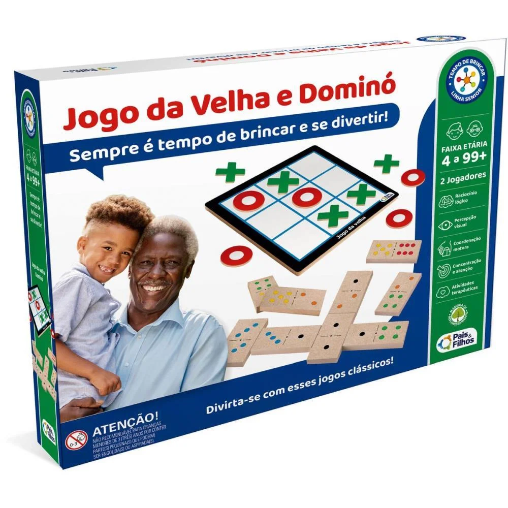 Jogo Diverso Jogo Da Velha + Domino Pais E Filhos (Unidade) - imagem 3