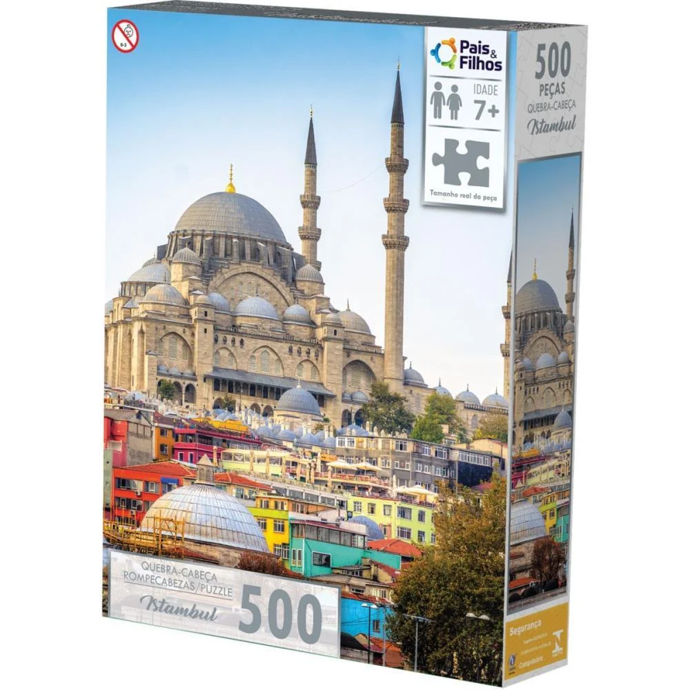 Quebra-Cabeca Cartonado Istambul 500 Pecas Pais E Filhos (Unidade) - imagem 3