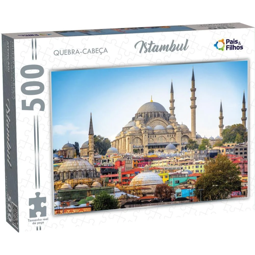 Quebra-Cabeca Cartonado Istambul 500 Pecas Pais E Filhos (Unidade) - imagem 4