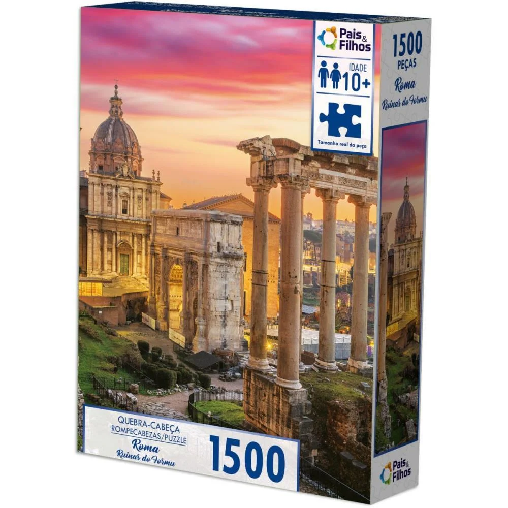 Quebra-Cabeca Cartonado Roma Ruinas Do Forum 1500P Pais E Filhos (Unidade) - imagem 2
