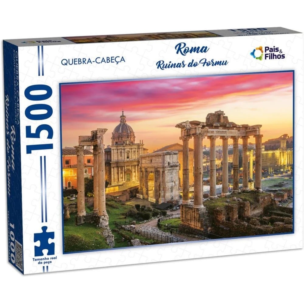 Quebra-Cabeca Cartonado Roma Ruinas Do Forum 1500P Pais E Filhos (Unidade) - imagem 4