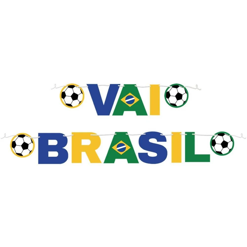 Copa Do Mundo Faixa Decorativa Vai Brasil Festcolor (Unidade) - imagem 2