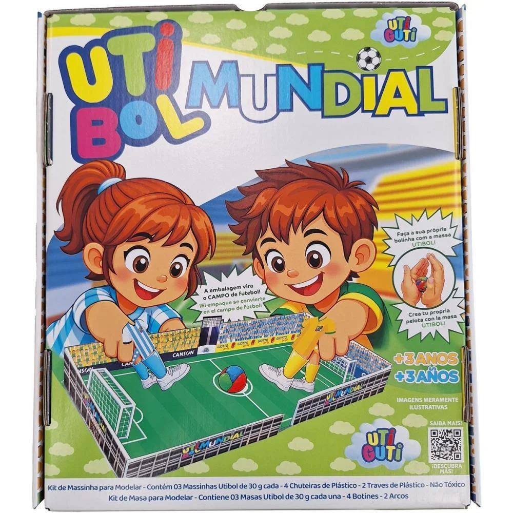 Copa Do Mundo Kit Jogo Massinha Utibol 8Pcs Canson (Unidade) - imagem 2
