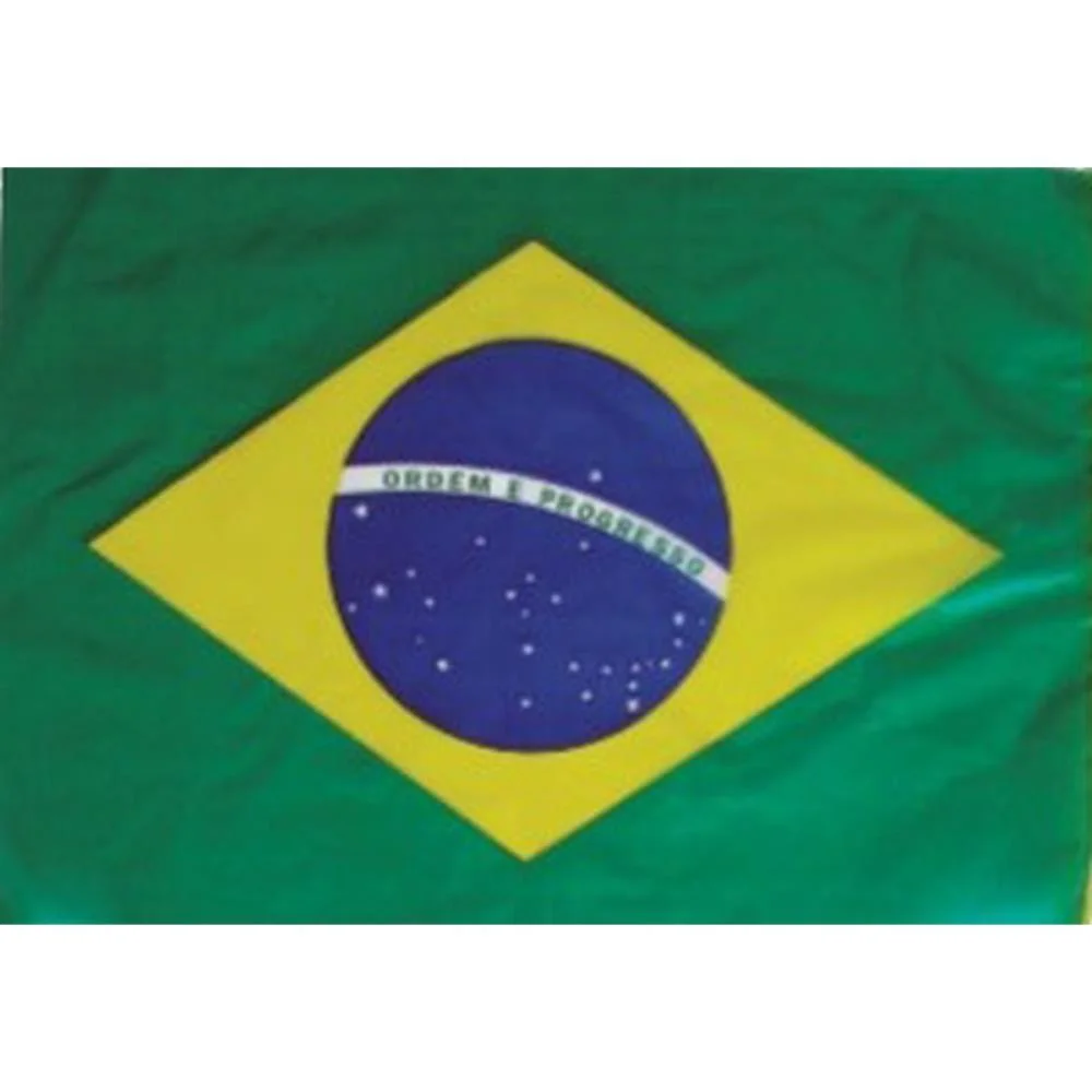 Copa Do Mundo Bandeira Brasil S/Hast.30X47Cm Real Seda (Pct.c/50) - imagem 2