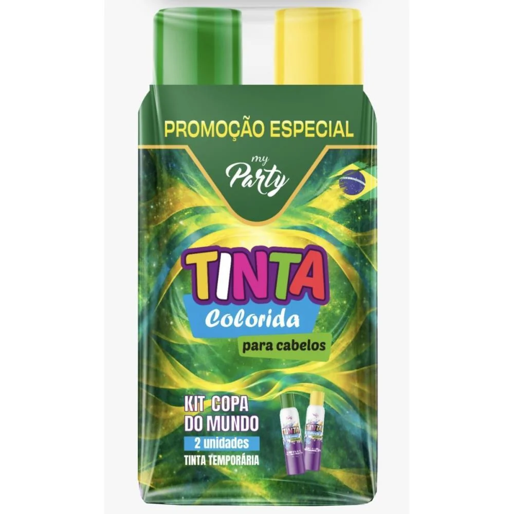 Copa Do Mundo Pinta Cabelo Am/Vd 150Ml Aeroflex (Kit) - imagem 3